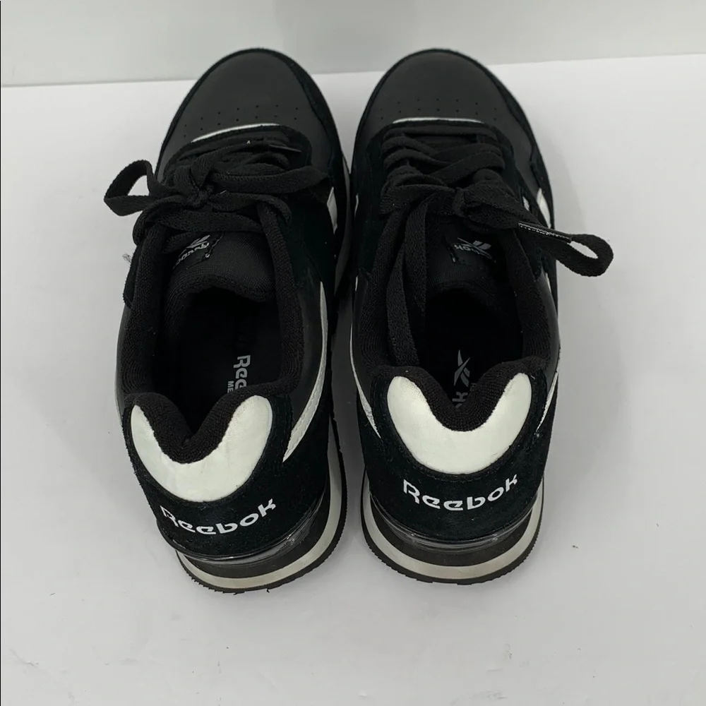 Reebok Harman Work sneakers black leather composite safety toe tie men 7 WIDE